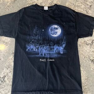 Midnight Black Wolf Banff Nature T-Shirt
